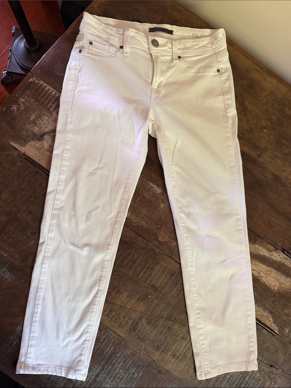 Fidelity Women’s Mila Mid Rise Ankle Slim Jeans
